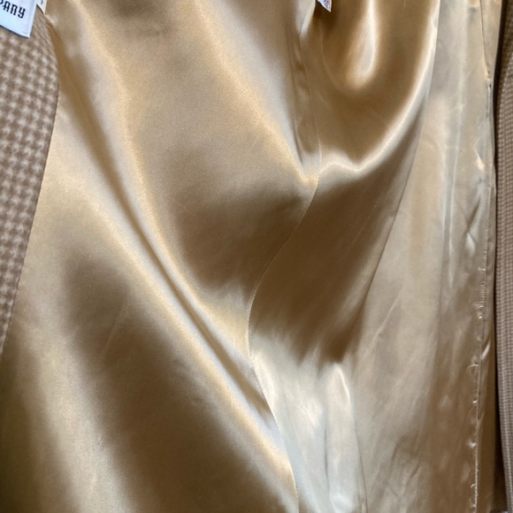 🍀VTG Cashmere Wool RICE Coat Company Houndstooth Check Coat - Picture 7 of 7